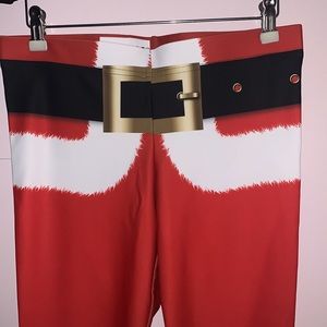 Santa leggings Large, but not really. Get ready for the next holiday season!